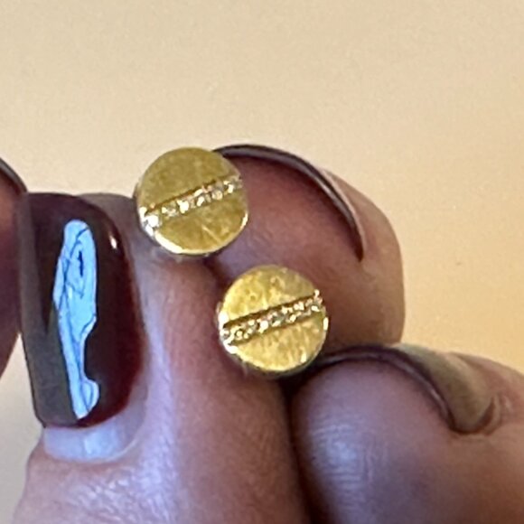 EF Collection Diamond Screw Stud 14k Yellow gold - Picture 5 of 10